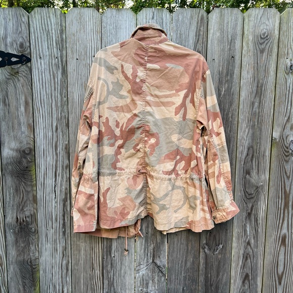 FREE PEOPLE Brown Camo Jacket Women’s Small - Picture 16 of 16